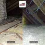 Attic Loose Fill Insulation Before And After