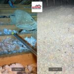 Attic Loose Fill Insulation Before And After